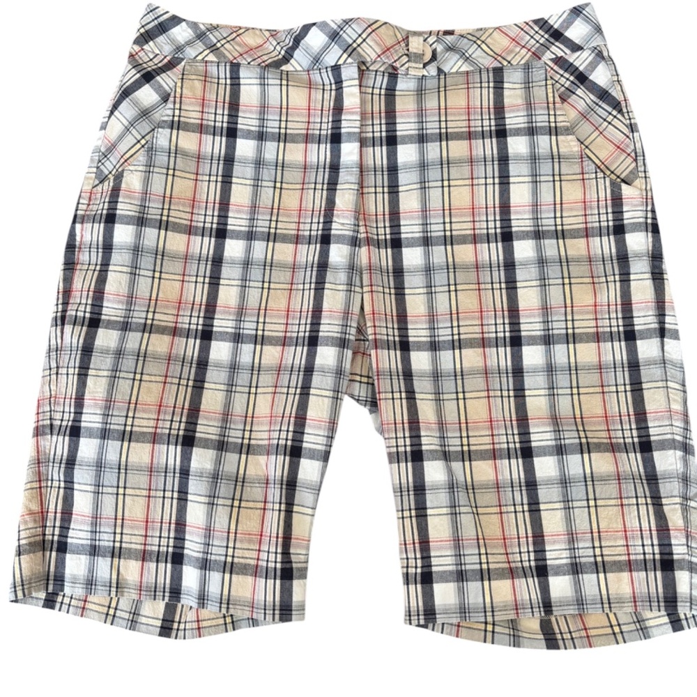 Cracked Wheat Plaid Bermuda Shorts